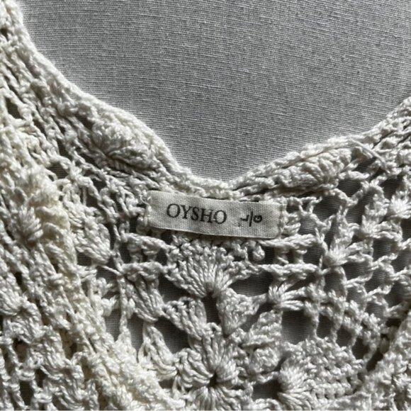Oysho Elegant Crochet Knit Dress Sz L - Picture 5 of 13